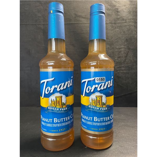 2 Torani Peanut Butter Cup Naturally Flavored Syrups - 750ml Each - New (BB: OCT 18/2026)