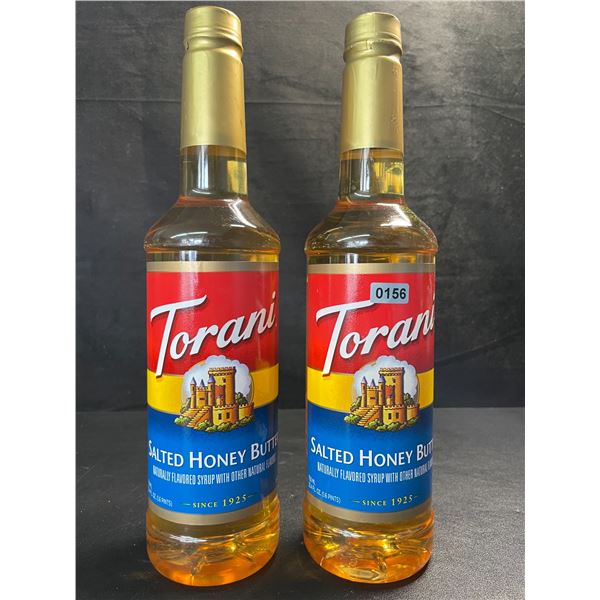 2 Torani Salted Honey Butter Naturally Flavored Syrups; 750ml Each - BB: OCT 11/2026 - New