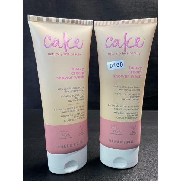2 Cake Beauty Heavy Cream Buttery Shower Wash (200ml); Rich Vanilla Shea Butter - New