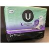 Image 1 : 1 Pack of U by Kotex Clean & Secure Maxi Pads - Extra Heavy Overnight Pads - 24 Count - New