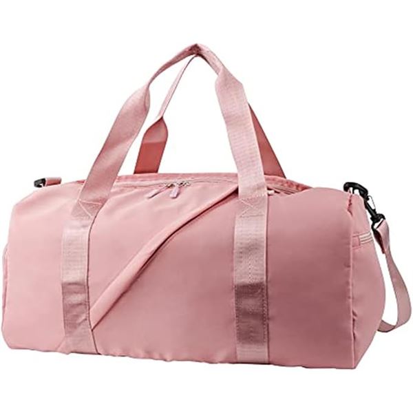 1 Large Pink Gym Duffle Bag/Waterproof Tote Travel Bag - New (18.5" x 9.8" Size)