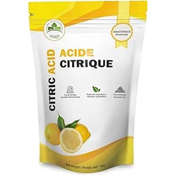 10LB Bag of Yogti Citric Acid Powder - Food Grade, 100% Pure, Organic Non-Gmo - New Sealed