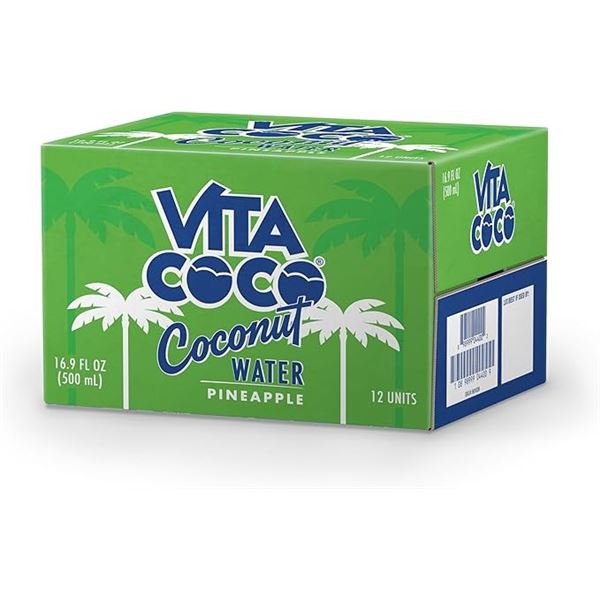 Vitacoco Coconut Water, Pineapple - Case of 12 (500ml) - BB: JN 25/2025 - New Sealed