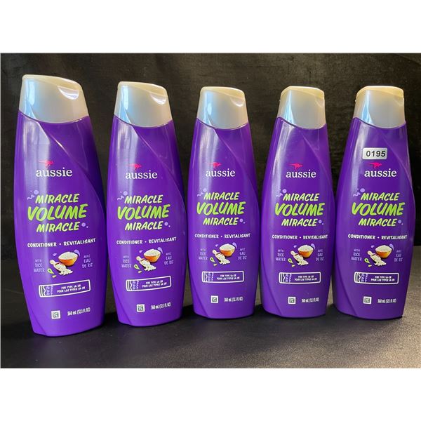 5 Aussie Miracle Volume Conditioners - 360ml Each - New