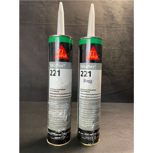 2 SikaFlex 221 Multi-Purpose Polyurethane Sealants - 300ml Each - New