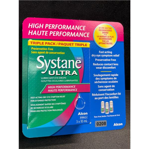1 Alcon Systane Ultra Lubricant Eye Drops Triple Pack - 3 x 10ml - High Performance - New