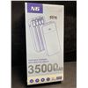 Image 2 : 1 N6 High-Power Portable Power Bank/Charger (35,000mAh) w/ Built-In Charge Cables - New Sealed!