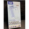 Image 2 : 1 N6 High-Power Portable Power Bank/Charger (35,000mAh) w/ Built-In Charge Cables - New Sealed!