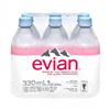 Image 1 : Evian Natural Spring Water - 6 Bottles (330ml each) - New Sealed