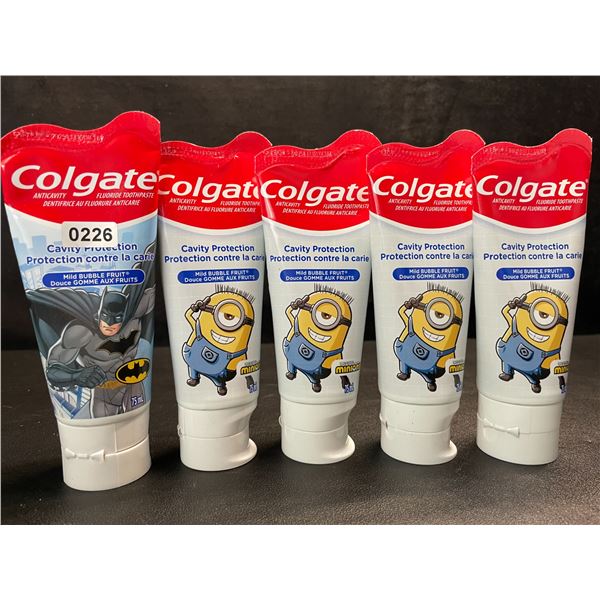 5 Colgate Kids Cavity Protection Tooth Pastes - Mild Bubble Fruit Flavor - New