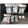 Image 1 : 4 Multi-Packs of Lighting to USB-A Chargers for Apple Devices (2 Cords/2 Blocks Per Pack) - New