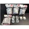 Image 1 : 4 Multi-Packs of Lighting to USB-A Chargers for Apple Devices (2 Cords/2 Blocks Per Pack) - New
