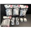 Image 1 : 4 Multi-Packs of Lighting to USB-A Chargers for Apple Devices (2 Cords/2 Blocks Per Pack) - New