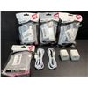 Image 1 : 4 Multi-Packs of Lighting to USB-A Chargers for Apple Devices (2 Cords/2 Blocks Per Pack) - New