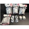 Image 1 : 4 Multi-Packs of Lighting to USB-A Chargers for Apple Devices (2 Cords/2 Blocks Per Pack) - New