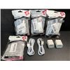 Image 1 : 4 Multi-Packs of Lighting to USB-A Chargers for Apple Devices (2 Cords/2 Blocks Per Pack) - New