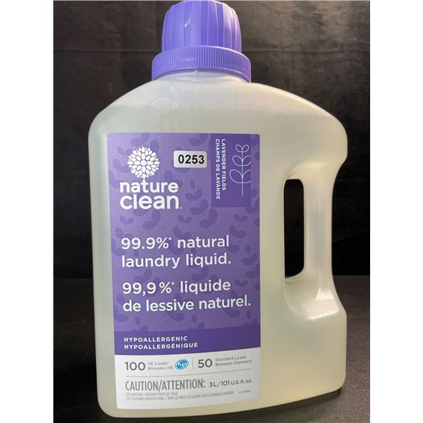 1 Nature Clean Lavender Fields 99.9% Natural Hypoallergenic Laundry Liquid - 100 Loads/3L - New