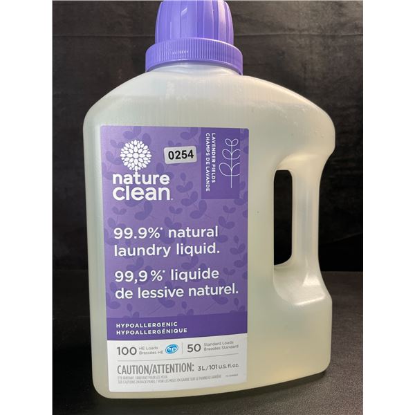 1 Nature Clean Lavender Fields 99.9% Natural Hypoallergenic Laundry Liquid - 100 Loads/3L - New