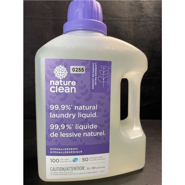 1 Nature Clean Lavender Fields 99.9% Natural Hypoallergenic Laundry Liquid - 100 Loads/3L - New