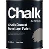 Image 1 : 1 Hemway Chalk Based Furniture Paint - Fossil Grey (1L) - For Interior/Exterior Home Decor - New