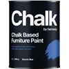 Image 1 : 1 Hemway Chalk Based Furniture Paint - Electric Blue (1L) - For Interior/Exterior Home Decor; New
