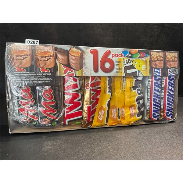 1 Pack of Assorted Chocolate Bars/Candy - 16 Count - Twix - Mars - Snickers - M&M's - New