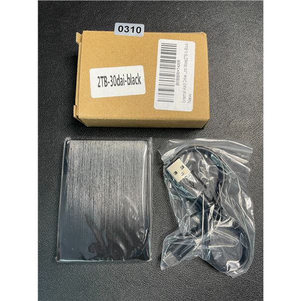 1 Portable External Hard Drive - 2TB - Black - New