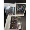 Image 3 : 3 Rainbow Scratch Paper Art Kits - 2 Notebooks Per Pack/6 Total - New