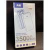 Image 2 : 1 N6 High-Power Portable Power Bank/Charger (35,000mAh) w/ Built-In Charge Cables - New Sealed!
