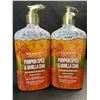 Image 1 : 2 HEMPZ Pumpkin Spice & Vanilla Chai Herbal Body Moisturizers - Limited Edition - 500ml - New
