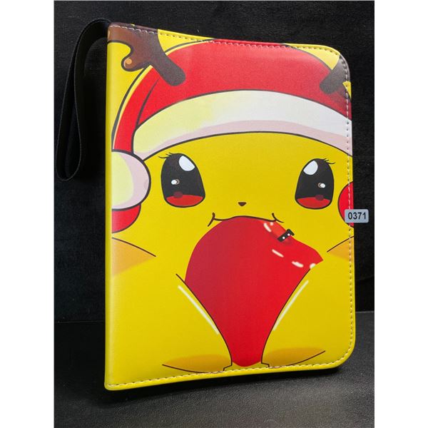 1 Leather Premium Pokemon Card Storage Binder - Pikachu Design - New