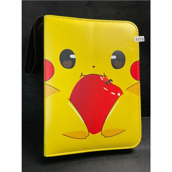 1 Leather Premium Pokemon Card Storage Binder - Pikachu Design - New