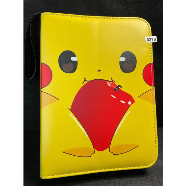 1 Leather Premium Pokemon Card Storage Binder - Pikachu Design - New