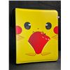 Image 1 : 1 Leather Premium Pokemon Card Storage Binder - Pikachu Design; 9-Pocket Pages - New