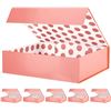 Image 1 : 2 5-Packs of Heavy-Duty Gift Boxes w/ Magnetic Lids  - Large 13.5" x 10" x 3.5" Size - Pink - New