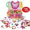 Image 1 : 700PC Pop Beads Jewelry Making Kit/Arts & Crafts Bead Kit - Pink - New