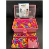 Image 2 : 700PC Pop Beads Jewelry Making Kit/Arts & Crafts Bead Kit - Pink - New