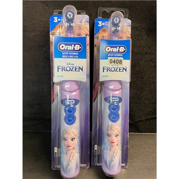 2 Oral-B Disney Frozen II Battery Electric Toothbrushes for Kids - Brand New