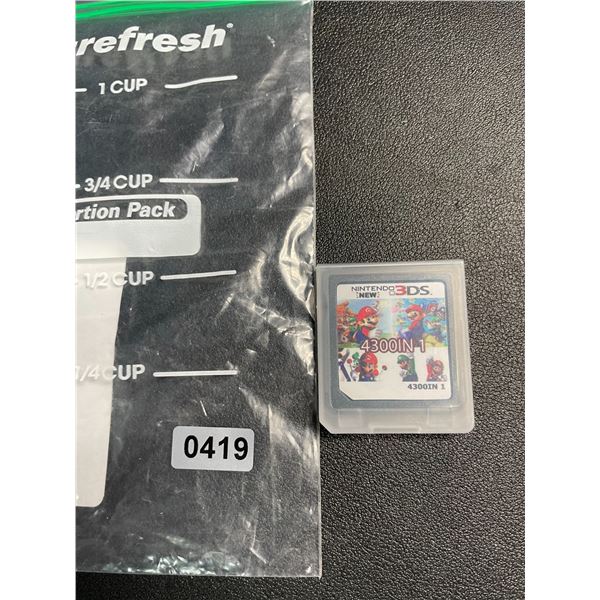 1 Nerdify 4300-in-1 Nintendo 3DS Game Cartridge; 1 Cartridge Pre-Loaded with Games - New