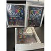 Image 3 : 3 Rainbow Scratch Paper Art Kits - 2 Notebooks Per Pack/6 Total - New