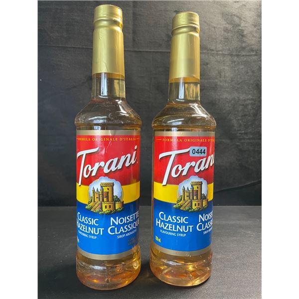 2 Torani Classic Hazelnut Naturally Flavored Syrups; 750ml Each - BB: FEB 01/2027 - New
