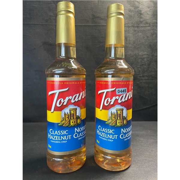 2 Torani Classic Hazelnut Naturally Flavored Syrups; 750ml Each - BB: FEB 01/2027 - New