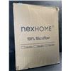 Image 3 : 1 NexHome 7PC King Size Comforter Set/Bed in a Bag (102 x 90") - Light Grey - New in Box!