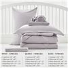 Image 5 : 1 NexHome 7PC King Size Comforter Set/Bed in a Bag (102 x 90") - Light Grey - New in Box!
