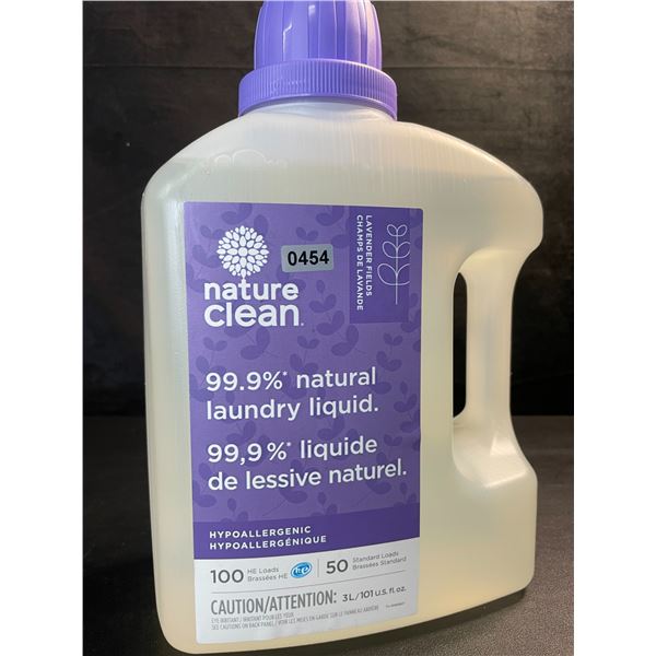 1 Nature Clean Lavender Fields 99.9% Natural Hypoallergenic Laundry Liquid - 100 Loads/3L - New