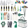 Image 1 : 1 Yissvic 84PC Garden Tool Set; Aluminum Gardening Kit; Non-Slip Ergonomic Tools - New in Box