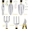 Image 5 : 1 Yissvic 84PC Garden Tool Set; Aluminum Gardening Kit; Non-Slip Ergonomic Tools - New in Box