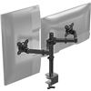 Image 1 : 1 Dual Monitor Desk Mount with C-Clamp for Two 13 - 27" Computer Screens  - New Sealed
