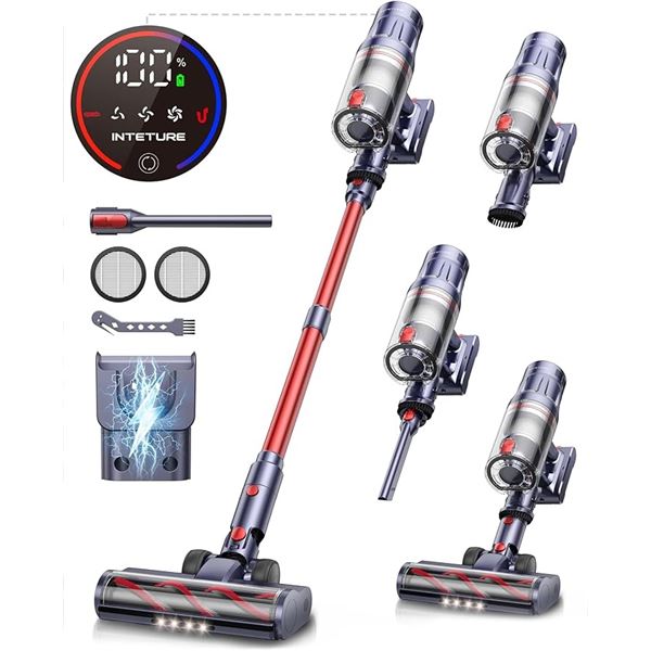1 Inteture BP20 Cordless Vacuum Cleaner 550W 45Kpa Stick Vacuum with Touch Screen - NEW IN BOX!