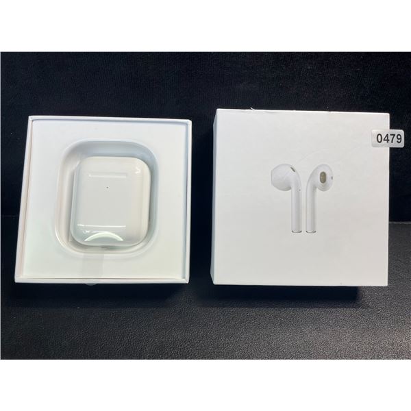 1 Pair of TWS Airpod-Style Wireless Earbuds with Charging Case - White - New